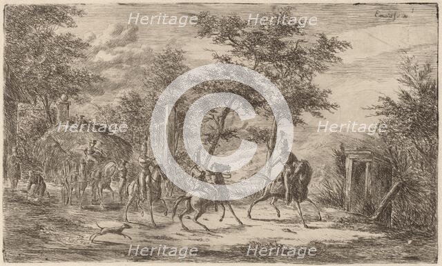 Cavalry and Hay Wagon. Creator: Gerhardus Emaus De Micault.
