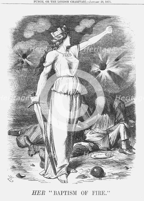 'Her Baptism of Fire', 1871. Artist: Joseph Swain