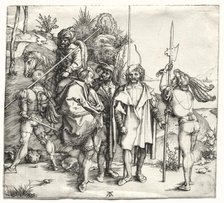 Five Soldiers and a Turk on Horseback, probably 1496. Creator: Albrecht Dürer (German, 1471-1528).
