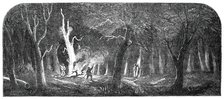 Panorama of the Ohio - Clearing a Forest, 1850. Creator: Unknown.