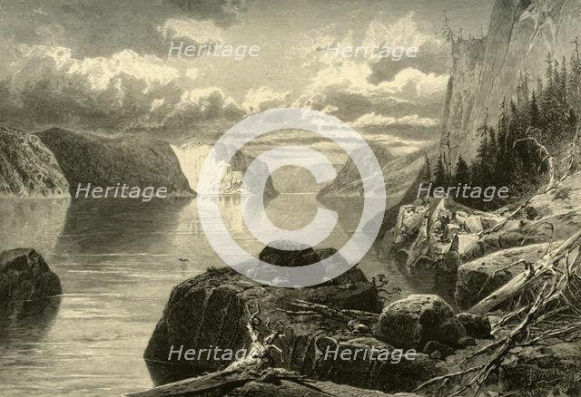 'Point Noir, Trinity Rock, and Cape Eternity, Saguenay River', c1870. Creator: Frederick William Quartley.