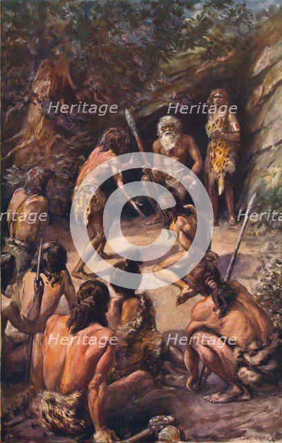 Primitive justice: an appeal to the head of the tribe, 1907. Artist: Unknown.