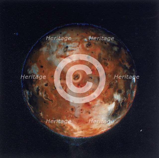 Full view of Io, one of the moons of Jupiter, 1979. Artist: Unknown