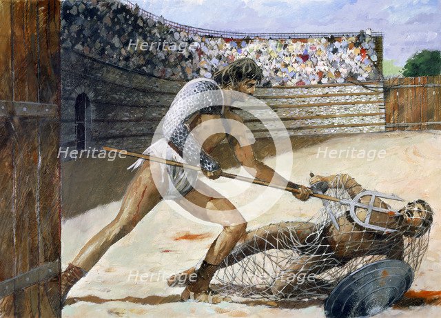 Roman Gladiators, c3rd century, (c1990-2010). Artist: Ivan Lapper.