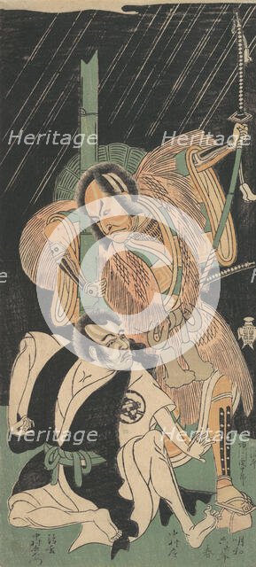 Scene from the Third Act of the Drama "Soga Aigo", 1769 spring. Creator: Shunsho.