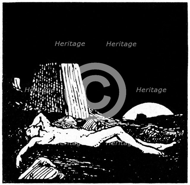 Drawing for the Book of Job, 1913.Artist: Robert Traill Rose