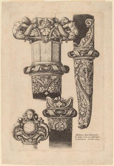 Ornamentation for a Dagger and Scabbard, 1644. Creator: Wenceslaus Hollar.