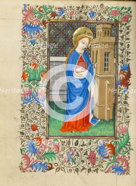 Saint Barbara; Book of Hours, about 1430-1440. Creator: Fastolf Master.