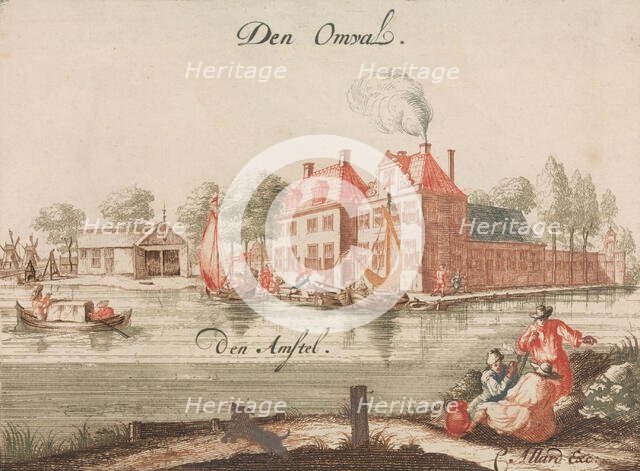 Den Omval, den Amstel', in: Tooneel Der Voornaamste Nederlands Huizen, En Lust Hoven, Naar..., n.d.. Creator: Unknown.