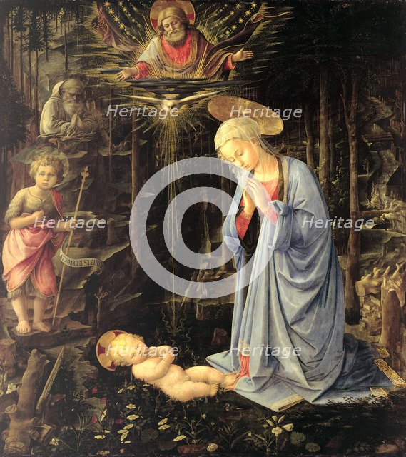 The Adoration in the Forest, 1459. Artist: Lippi, Fra Filippo (1406-1469)