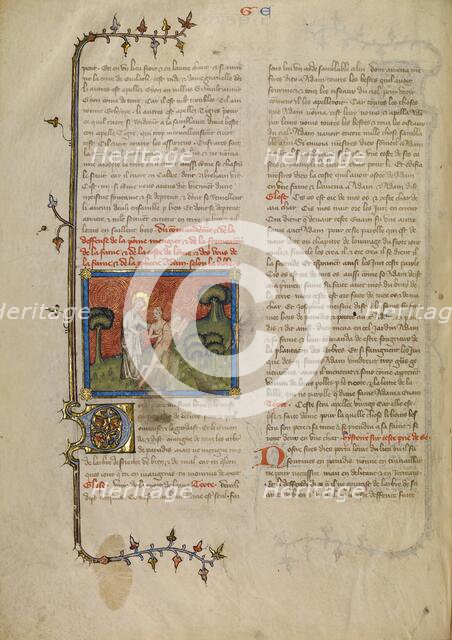 The Creation of Eve, about 1360-1370. Creator: Master of Jean de Mandeville.