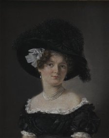 Mathilde Theresia von Irgens-Bergh, née Holsten, the Wife of Mathias Friis von Irgens-Bergh, 1824. Creator: Christian Albrecht Jensen.