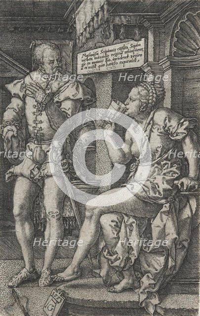 Sophonisba Drinking Poison, 1553. Creator: Heinrich Aldegrever.