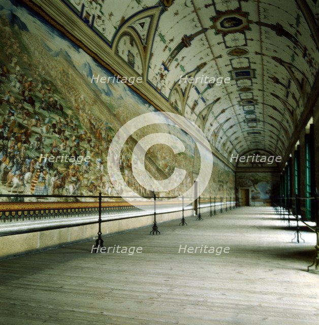 View of the Battles Room in the Monastery of San Lorenzo de El Escorial.