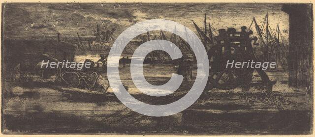 Un Vieux Chantier à Rochester (The Old Dock-yard at Rochester). Creator: Felix Hilaire Buhot.