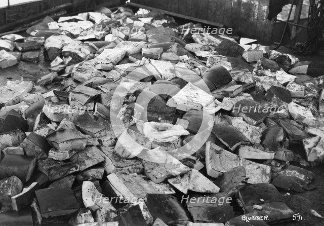 Whale blubber, Magdalene Bay, Spitzbergen, Norway, 1929. Artist: Unknown