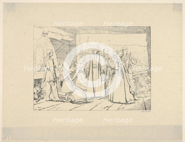 Offering of Bells to be Cast into Cannon (from Confederate War Etchings), 1861-63. Creator: Adalbert John Volck.