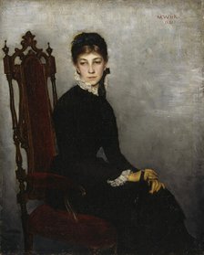 Portrait of Hilda Wiik, 1881. Creator: Maria Wiik.