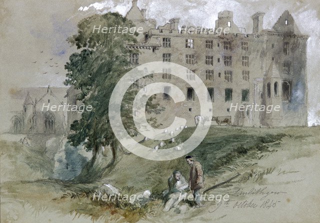 Linlithgow Castle, West Lothian, Scotland, 1845. Artist: Sir John Gilbert