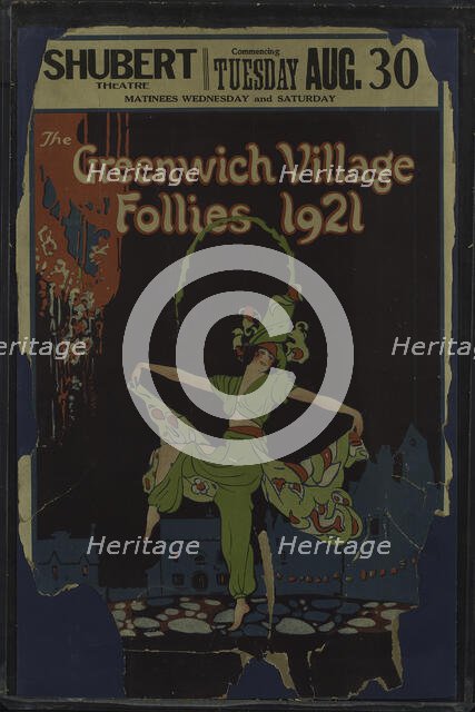Poster for the stage revue Greenwich Village Follies 1921., 1921. Creator: Unknown.