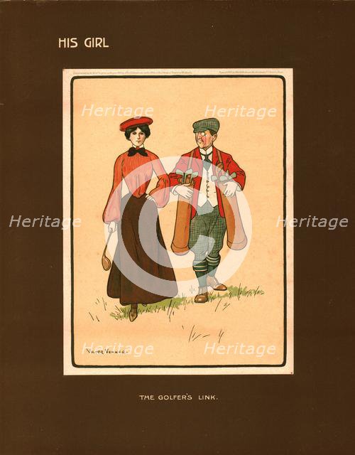 His Girl, The Golfer's Link.  Creator: Victor Venner.