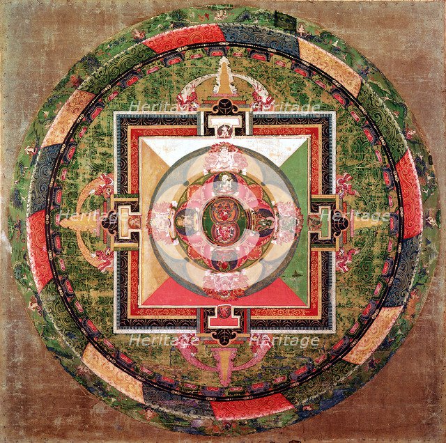 Tibetan Buddhist mandala. Artist: Unknown