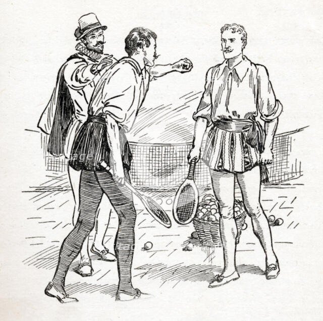 'Quarrel Between Sir Philip Sidney and the Earl of Oxford', c1900. Creator: Howard Davie.