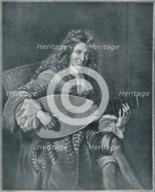 Charles Mouton, (c1626-1710). French lutenist and lute composer, (1909). Artist: Gerard Edelinck