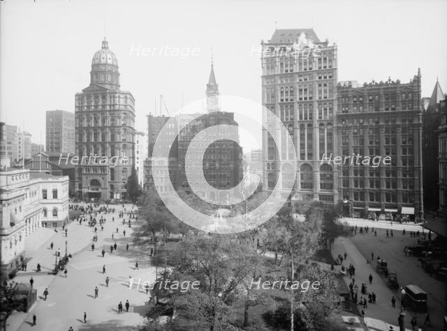 Newspaper Row, [Park Row], New York, c1905. Creator: Unknown.