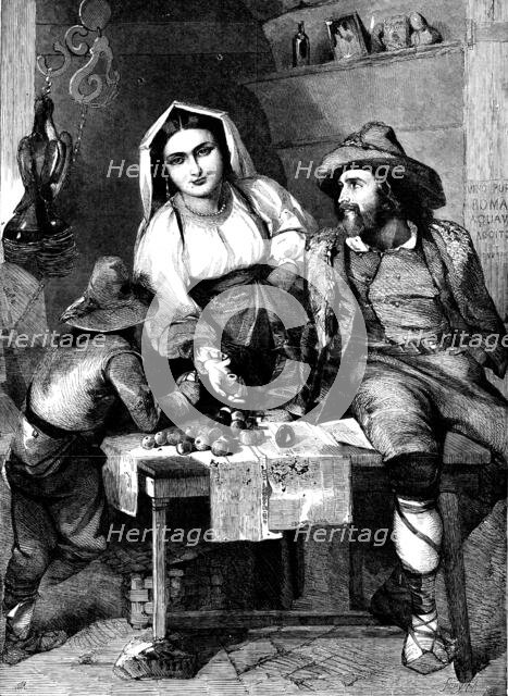 "The Best in the Market - a Shop Door in Rome" - painted by Mrs. E. Murray - from the..., 1858. Creator: Smyth.