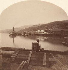 Sausalito from the N.P.C.R.R. Wharf, Looking South, ca. 1868. Creator: Eadweard J Muybridge.