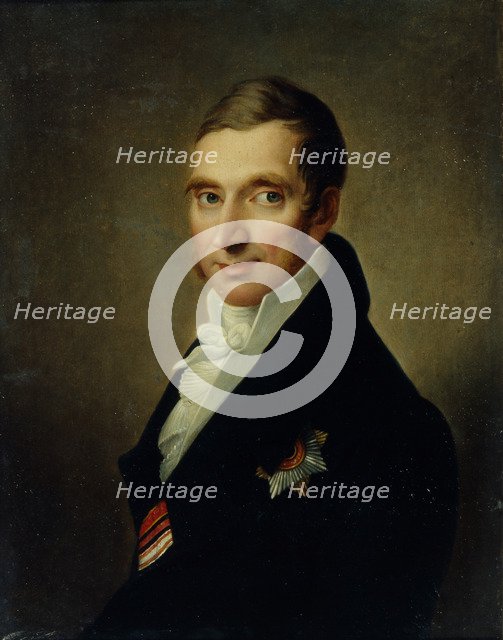 Portrait of the Physician Johann-Georg von Ruehl (1768-1846), 1823. Artist: Luchaninov, Ivan Vasilyevich (1781-1824)