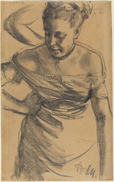 Study of a Woman, c. 1875/1890. Creator: Adolph Menzel.