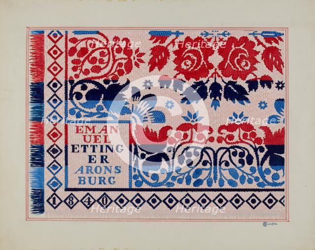 Coverlet, c. 1936. Creator: Cornelius Christoffels.