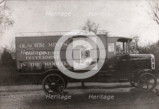 Van advertising Fox's Glacier mints,1922. Artist: Unknown