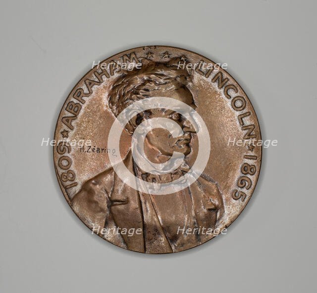 Three Medals Depicting Lincoln, 1865/94. Creator: Unknown.