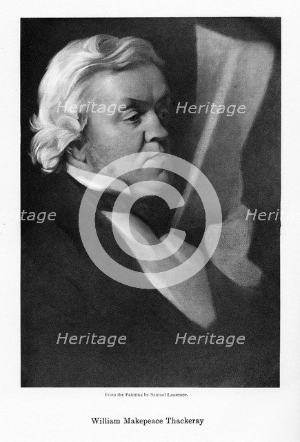William Makepeace Thackeray, English novelist, c1864.Artist: Samuel Laurence