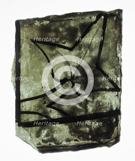 Glass Fragment, French or British, early 14th century. Creator: Unknown.