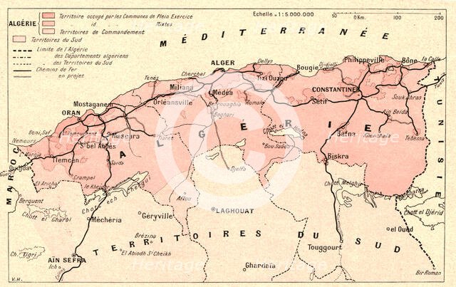 ''Carte administrative de l'Algerie; Afrique du nord', 1914. Creator: Unknown.