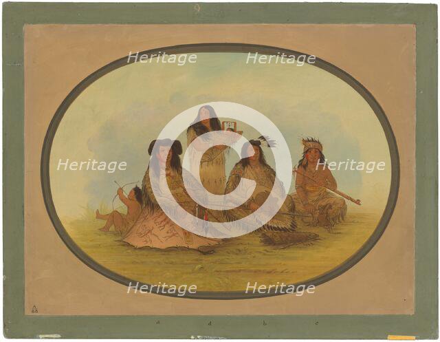 The Sioux Chief with Several Indians, 1861/1869. Creator: George Catlin.