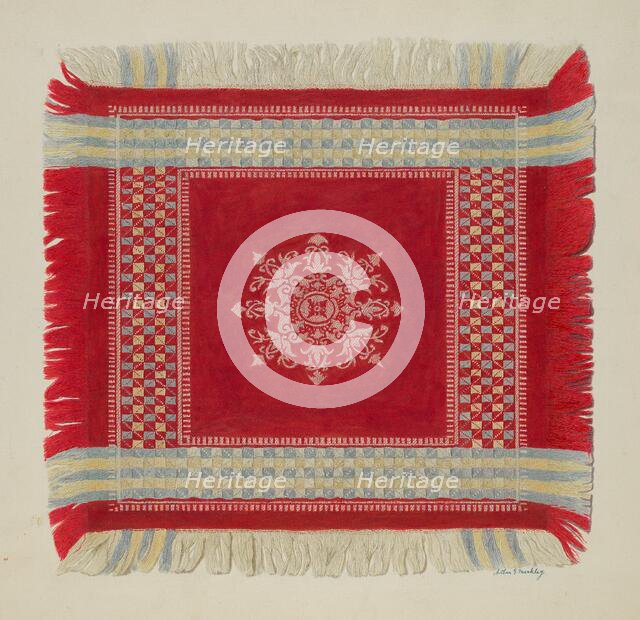 Table Napkin, c. 1940. Creator: Merkley, Arthur G..