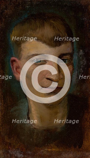 Head of Emaciated Boy, 1880-1900. Creator: Ladislav Mednyanszky.