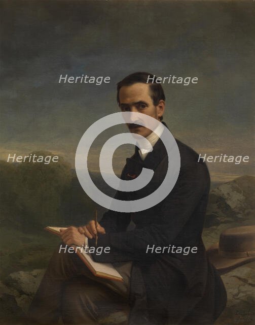 The Painter Alexandre Calame. Creator: Luigi Rubio.