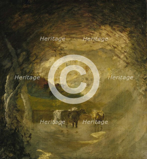 Landscape with Trees and Cattle, before 1897. Creator: Albert Pinkham Ryder.