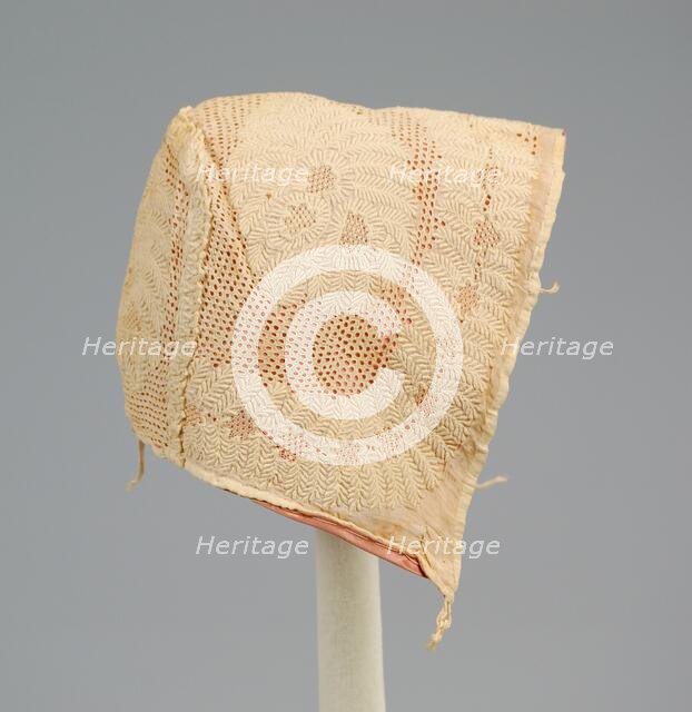 Cap, American, ca. 1820. Creator: Unknown.