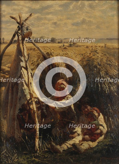 Children in the Fields, 1870. Artist: Makovsky, Konstantin Yegorovich (1839-1915)