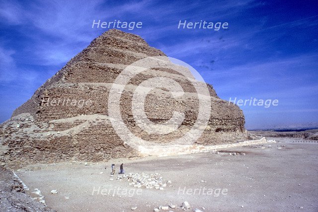 Step Pyramid of King Djoser (Zozer), Saqqara, Egypt, 3rd Dynasty, c2600 BC. Artist: Imhotep