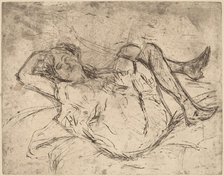 Dreaming Girl, 1906. Creator: Ernst Kirchner.