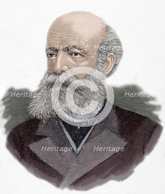 Friedrich August Kekule von Stradonitz (1829-1896), German chemist, 19th century.  Creator: Unknown.