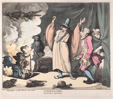 Humbugging, or Raising the Devil, March 12, 1800., March 12, 1800. Creator: Thomas Rowlandson.